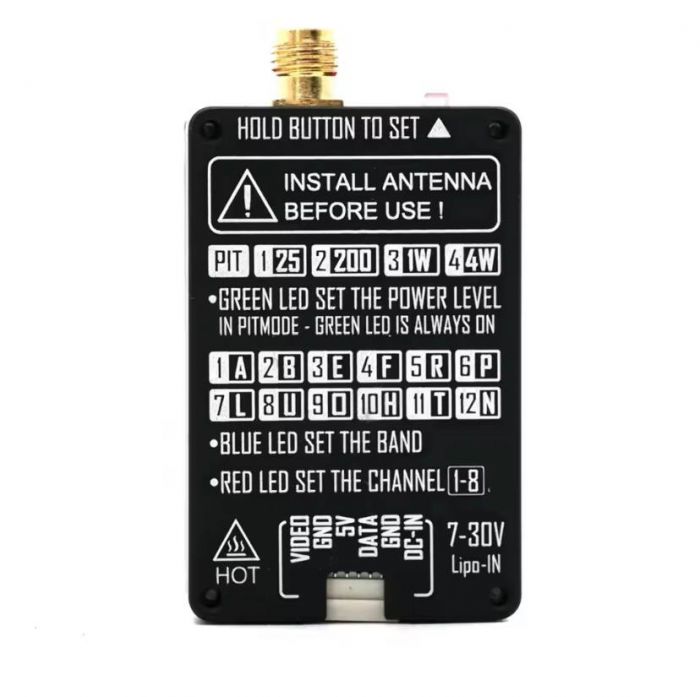 Відеопередавач RushFPV XSPAN 6.1G-7.2G 64CH 3W rush vtx 7.2