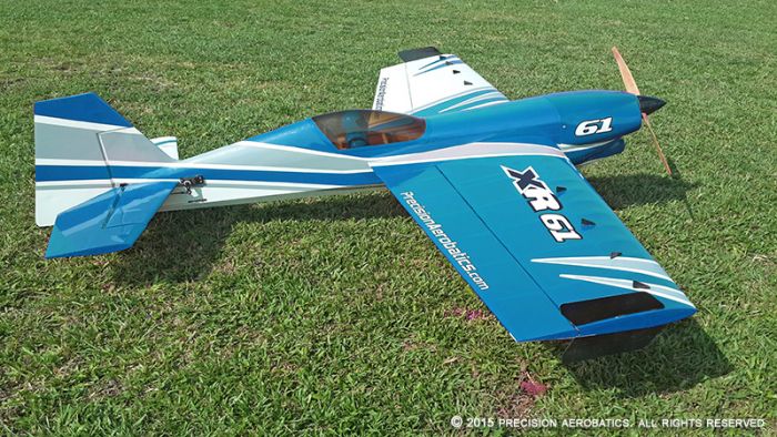 Літак радіокерований Precision Aerobatics XR-61 1550мм KIT (синій)