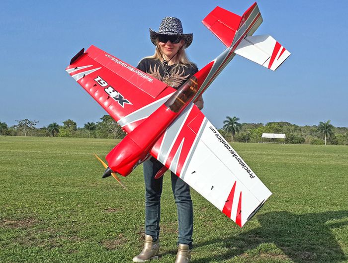 Літак радіокерований Precision Aerobatics XR-61 1550мм KIT (синій)