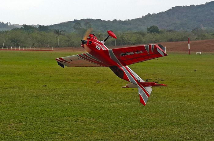 Літак радіокерований Precision Aerobatics XR-61 1550мм KIT (червоний)