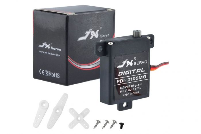 Сервопривід міні 21г JX-Servo PDI-2105MG 5.8кг/0.13с/6.0В