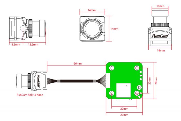 Камера FPV RunCam Split 3 Nano Whoop із вбудованим DVR