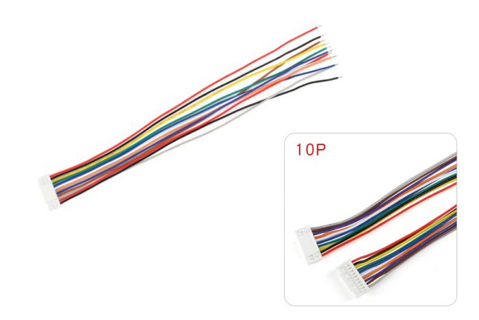 50 шт - Кабель 15см з одним конектором Micro JST GH 1.25мм F (10 pin)