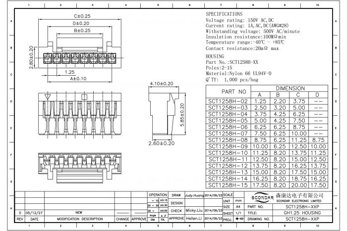 50 шт - Кабель 15см з одним конектором Micro JST GH 1.25мм F (10 pin)