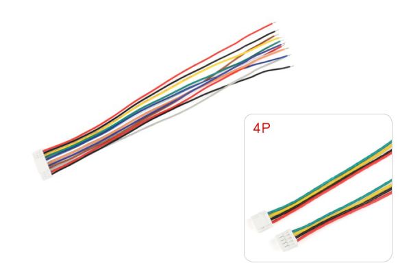 50 шт - Кабель 15см з одним конектором Micro JST GH 1.25мм F (4 pin)