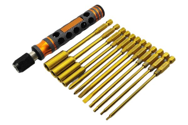 Викрутки набір 12в1 RCTurn магнітні преміум з титановим покриттям