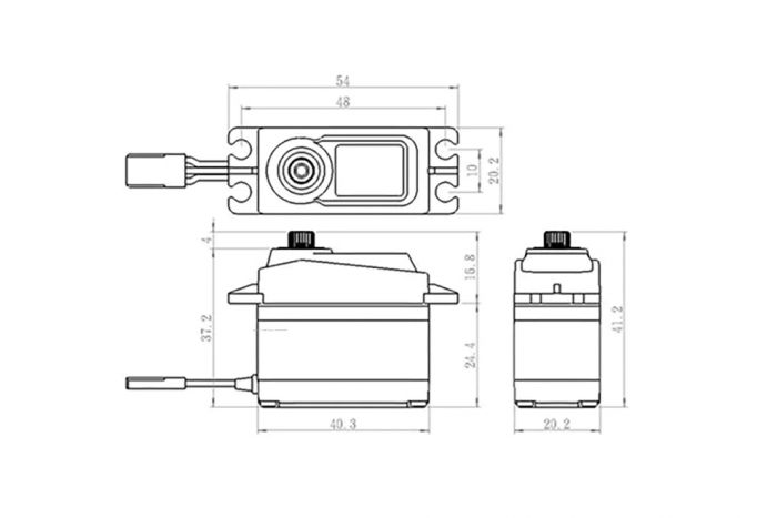 Сервопривід Savox SC-1256TG 6В/0,15с/20,0 кг