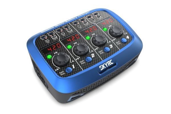 Зарядний пристрій SkyRC Quattro Micro з/БЖ кватро для 1S Li-Pol акумуляторів (SK-100079)