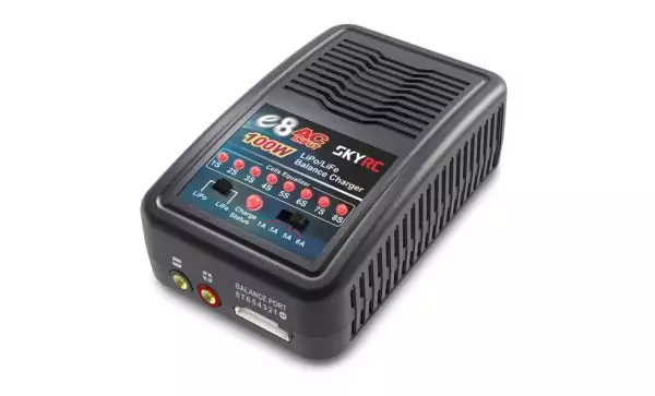 Зарядний пристрій SkyRC E8 1/3/5/6A з/БЖ 100W для LiPo 1-8S акумуляторів (SK-100096)