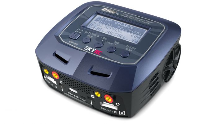 Зарядний пристрій дуо SkyRC D100 V2 10A/100WxAC/200WxDC з/БЖ універсальний (SK-100131)