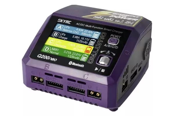 Зарядний пристрій кватро SkyRC Q200neo 200W/400W з/БЖ універсальний (SK-100197)