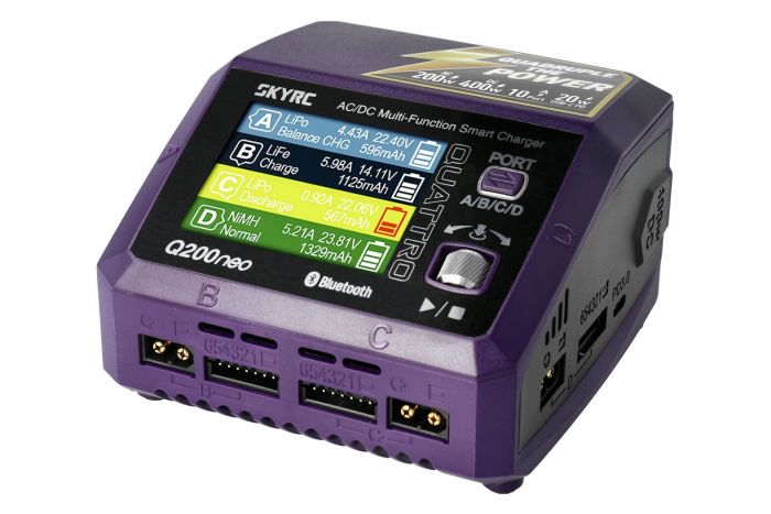 Зарядний пристрій кватро SkyRC Q200neo 200W/400W з/БЖ універсальний (SK-100197)