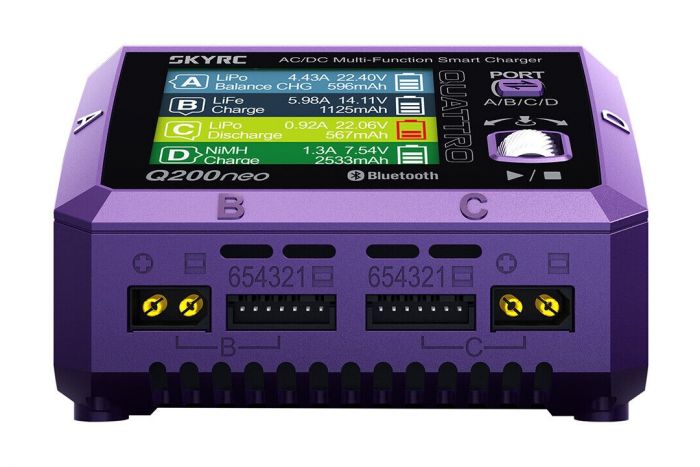 Зарядний пристрій кватро SkyRC Q200neo 200W/400W з/БЖ універсальний (SK-100197)