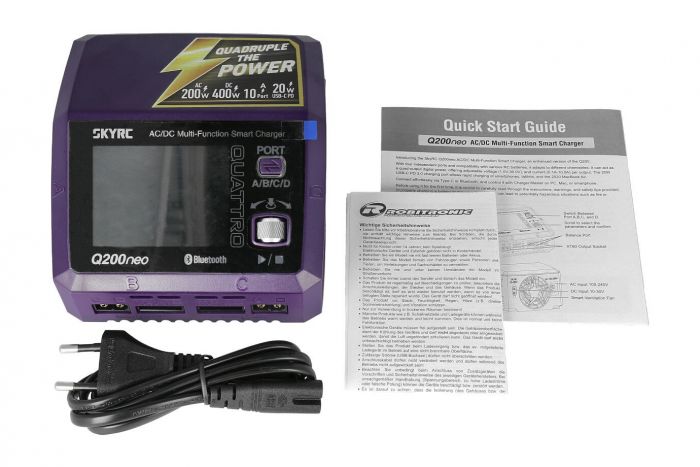 Зарядний пристрій кватро SkyRC Q200neo 200W/400W з/БЖ універсальний (SK-100197)