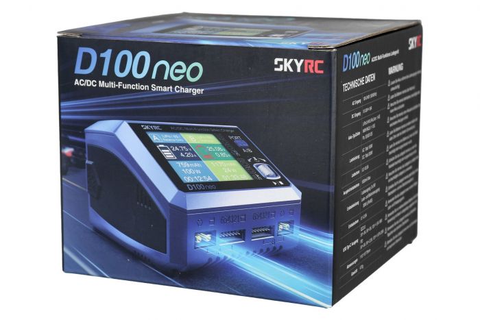 Зарядний пристрій дуо SkyRC D100neo 100W/200W з/БЖ універсальний (SK-100199)
