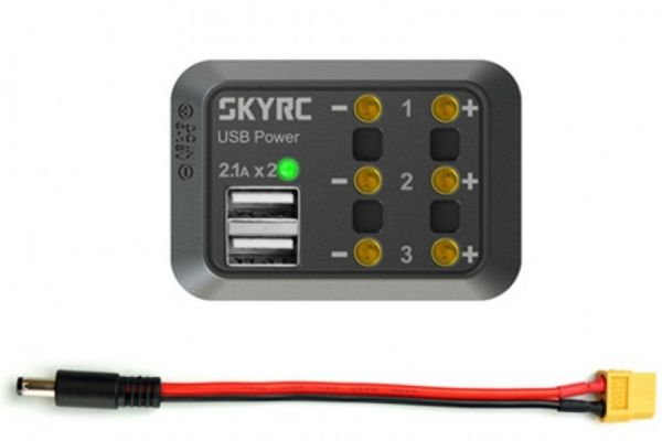 Розгалужувач живлення SkyRC SK-600114-02 з USB (DC MALE)