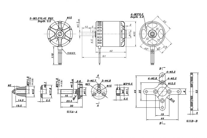Мотор SunnySky X2820 V3 KV860 3-4S для р/к літаків