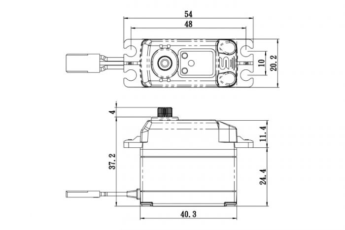 Сервопривід Savox SV-1270TG 8,4В/0,10с/45,0 кг