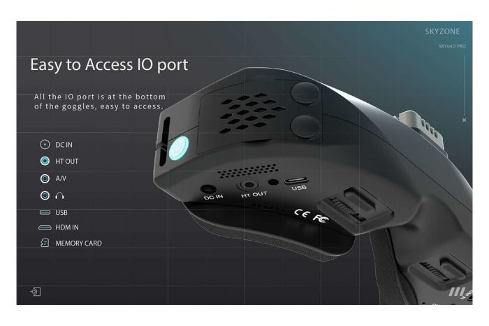 Окуляри FPV Skyzone SKY04O PRO 5G 1280x720 5.8GHz