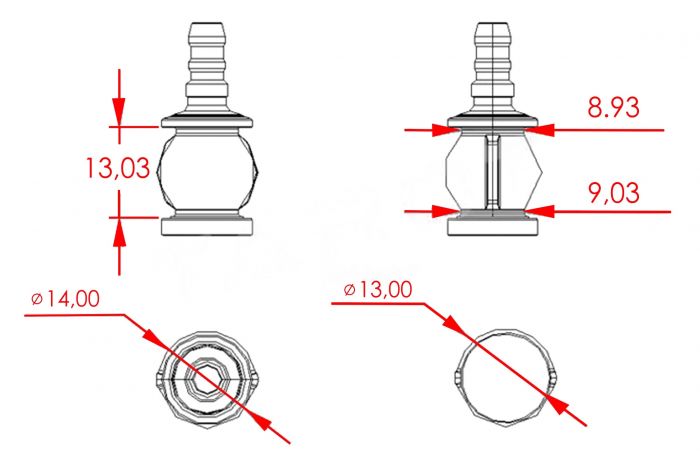 Демпфери 3шт Tarot для підвісів 13мм (TL10A05)
