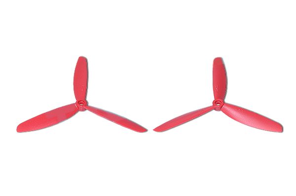 Пропелери Tarot 5045-3 3-лопатеві 2шт CW+CCW червоні (TL300E2)