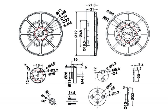 Мотор T-Motor Antigravity MN7005 KV230 6S для мультикоптерів