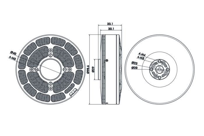 Мотор T-Motor U10 II KV100 1600W для мультикоптерів