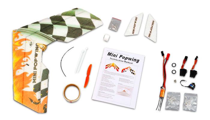 Літаюче крило TechOne Mini Popwing 600мм EPP ARF (чорний)