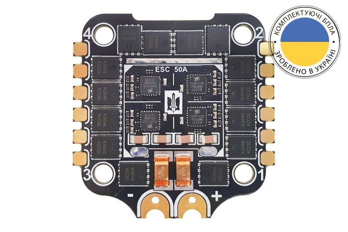 Регулятор 4-в-1 до квадрокоптеру VYRIY 3-6s 4x50A BLHeli_S