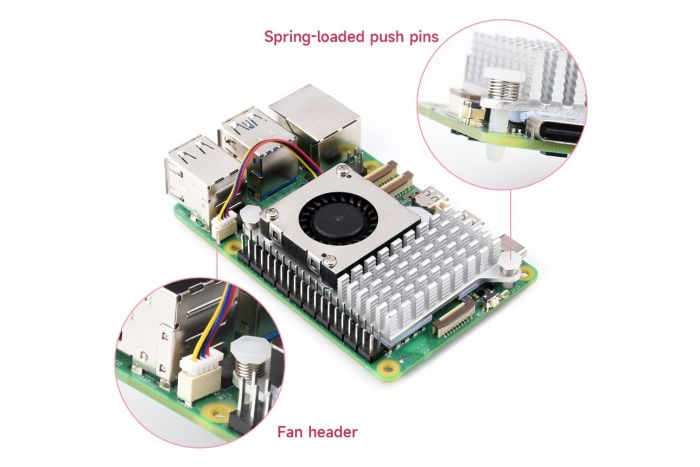 Кулер Waveshare для Raspberry Pi 5 активний