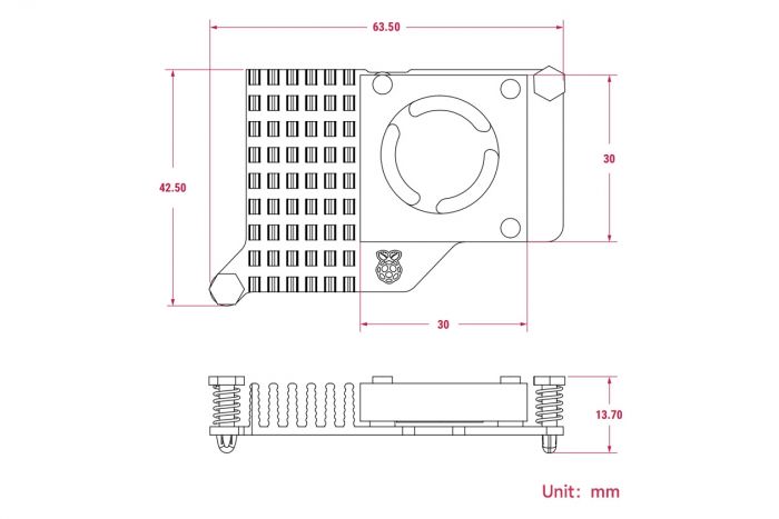 Кулер Waveshare для Raspberry Pi 5 активний
