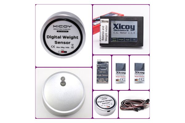 Ваги цифрові XICOY CGPRO100ANG з кутоміром для балансування авіамоделей