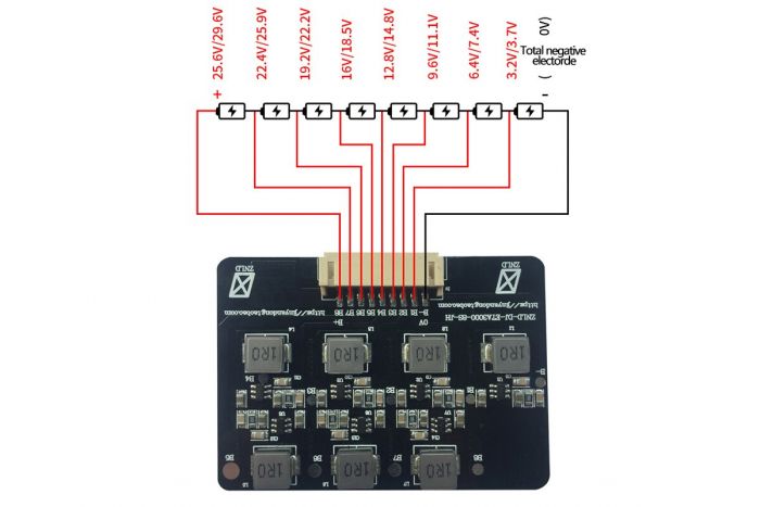 Плата балансувальна ZNLD активна BMS Li-Pol 8S 1.2A